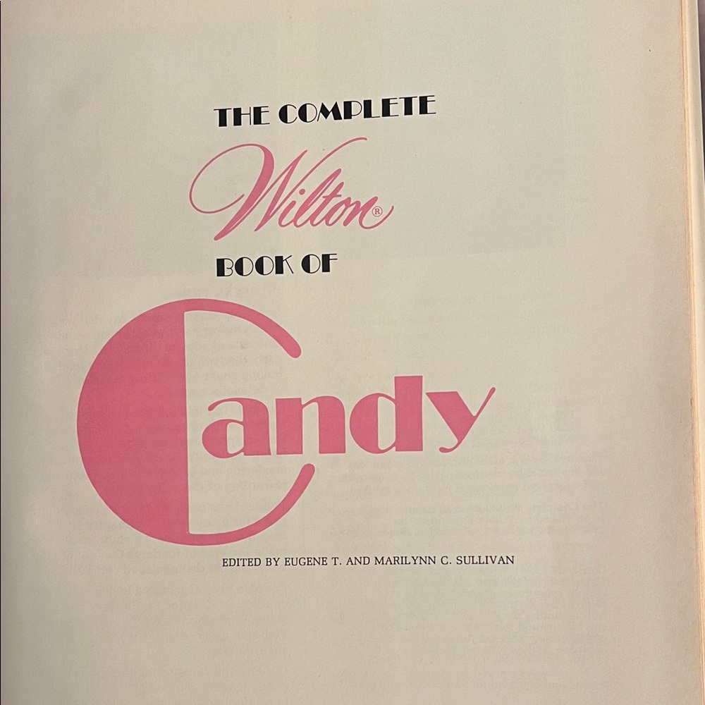 The complete Wilson hardcover book of candy, vintage, 1983